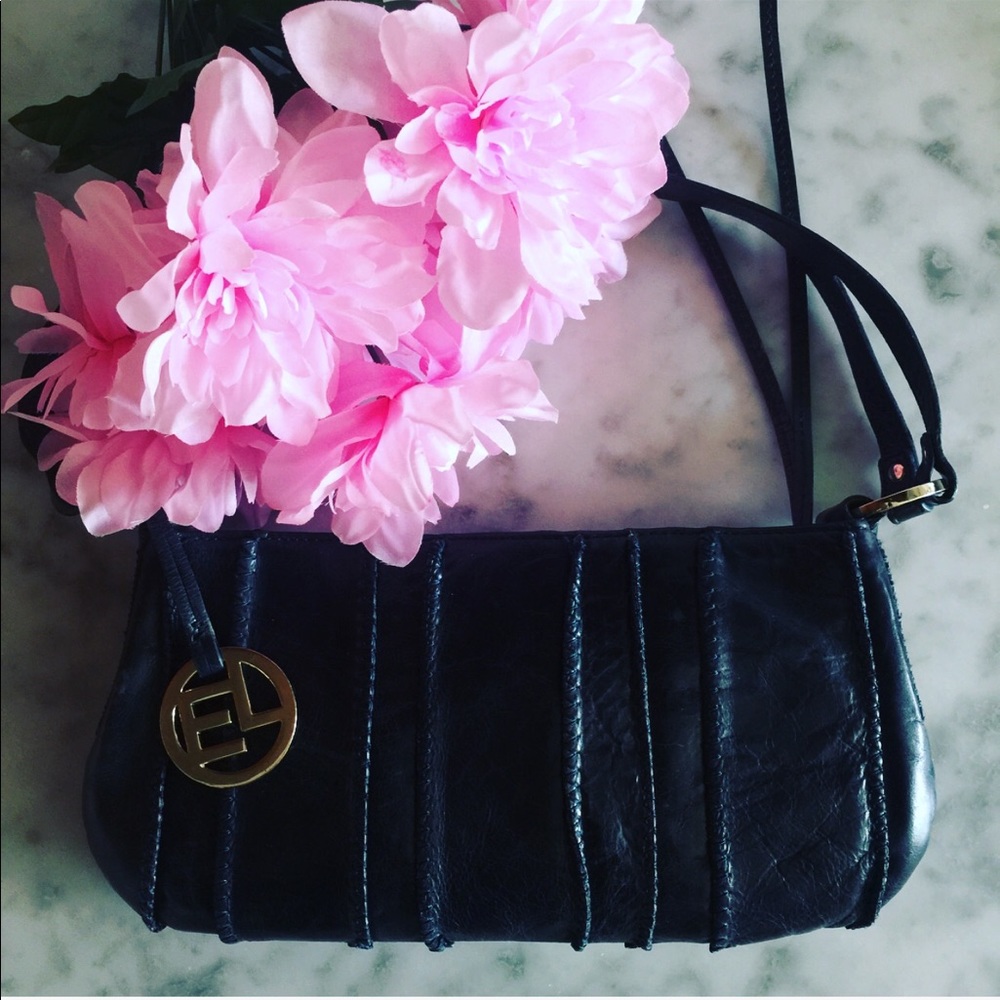 Distressed Genuine Leather Elliot Lucca Blue Bag